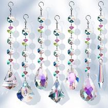 Sun Catchers GZCGLN 7 peças de ornamentos pendurados em cristal de 17 cm