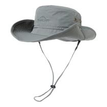 Sun Hat Comhats UPF 50+ Wide Brim à prova d'água para homens cinza