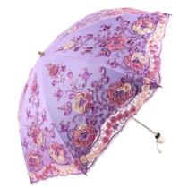 Sun Parasol Honeystore Wedding Lace, proteção UV, roxo