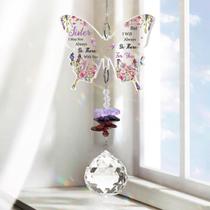 Suncatcher Aremdys Sister Gifts em forma de borboleta de cristal