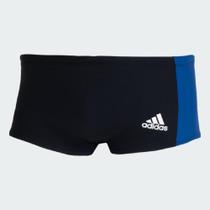 Sunga Adidas Block 3S Adulto - Preto E Azul
