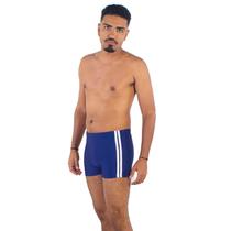 Sunga Adulto Boxer Masculina Azul Marinho Galão Branco Sunga Adulto Boxer Masculina Azul Marinho Galão Branco