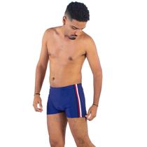 Sunga Adulto Boxer Masculina Azul Marinho Galão Colorido