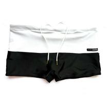 Sunga adulto boxer preto e branco