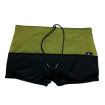 Sunga adulto boxer verde militar e preto