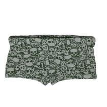 Sunga Bebê - Caveira verde e bege