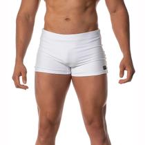 Sunga Boxer Branca Masculina Moda Praia Tendência Verão Box