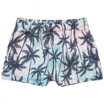 Sunga Boxer com Proteção UV Infantil Azul Coqueiro - Quimby Sunga Boxer com Proteção UV Infantil Azul Coqueiro - Quimby