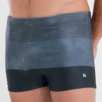 Sunga boxer estampada com listras Sunga boxer estampada com listras