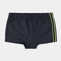 Sunga Boxer Infantil BGR em Malha Splash UV50+ cor Preta