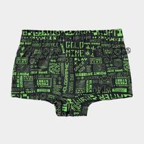 Sunga Boxer Infantil BGR Malha Splash Sublimada UV50+ Verde