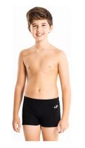 Sunga Boxer Infantil Helanca Lisa Preto Natação Praia Hammerhead