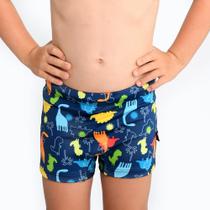 Sunga Boxer Infantil Marujos e Sereias c/ Cordão Interno Estampada