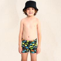 Sunga Boxer Infantil Menino Proteção UV FPS 50+ Dinossauros Coloridos Marujos e Sereias 741