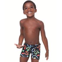 Sunga Boxer Infantil Minhocão Preto Pipa