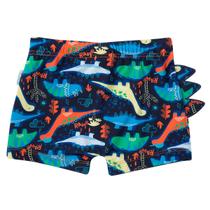 Sunga Boxer Infantil Proteção UV 50+ Dinossauros Marinho Tip Top