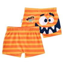 Sunga Boxer Infantil Proteção UV Monstro Divertido Laranja Tip Top Sunga Boxer Infantil Proteção UV Monstro Divertido Laranja Tip Top