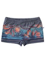 Sunga Boxer Infantil Verão Cinza Floral Malwee