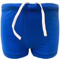 Sunga Boxer Juvenil Azul Natação Proteção Uv Xbox Com Cordão Infantil Praia Piscina Filtro Solar 50