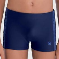 Sunga boxer lisa infantil com fita lateral