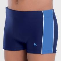 Sunga boxer lisa infantil com recorte