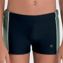 Sunga boxer lisa infantil com recorte