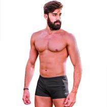 Sunga Boxer Masculina Com Bolso Zíper Lateral Forrada Cadarço Ajustavél Logo Frontal Refletiva Praia