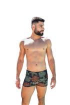 Sunga boxer masculina forrada preto e branco P ao 52