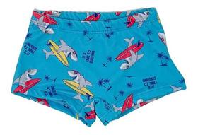 Sunga Boxer Natação Praia Infantil Juvenil Proteção Solar Uv
