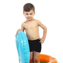 Sunga Boxer Proteção UV 50+ Preto Tam 2 a 12- Tubekids