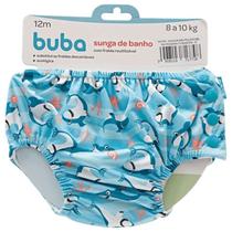 Sunga De Banho Com Frauda Reutilizável Tubarão Buba - Buba Baby