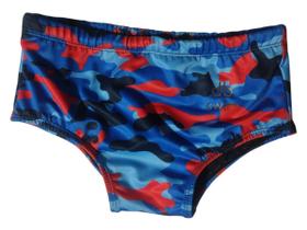 Sunga De Natação Infantil Camuflado Azul DboaSwim