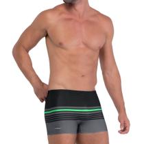 Sunga Estampa Listrada Com Forro e Cordão Interno Adulta Boxer Verão Praia Sunga Estampa Listrada Com Forro e Cordão Interno Adulta Boxer Verão Praia