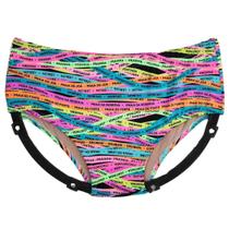 Sunga Estampada Fita Senhor Do Bomfim Neon Forrada Poliamida