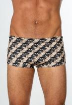 Sunga Estampada Skull and Flowers Off White