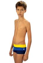 Sunga Infantil Boxer 3 Cores Amarela Cecí Moda Praia