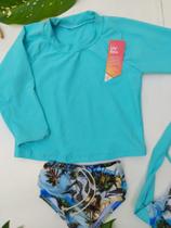 Sunga infantil e blusa c/ proteção UV