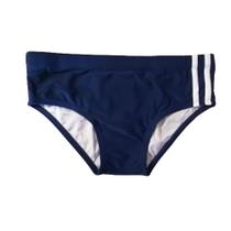 Sunga Infantil Listrada Azul Marinho e Branca 8 Anos - Basic + Sunga Infantil Listrada Azul Marinho e Branca 8 Anos - Basic +