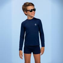 Sunga Infantil Menino Natação Ajuste Cintura Azul Marinho