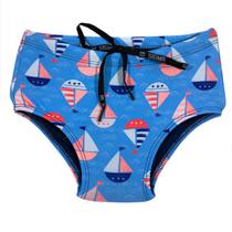 Sunga Infantil tradicional juvenil 2 ao 16 Lisa Estampada Cueca Box Moda Praia Natação Lisa Forrada