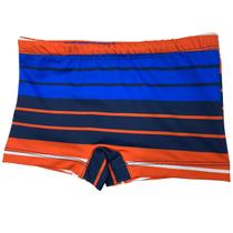 Sunga Infantil Uv Boxer Listrada Azul Vermelho Laranja Solar