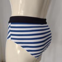 Sunga Listrada Branco com Azul