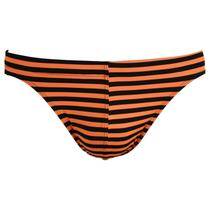 Sunga Listrada Horizontal Preto Laranja 3cm