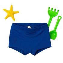 Sunga Luc.Boo Em Malha C/ Proteção UV 50+ Azul Verão