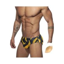 Sunga Masculina Branca Sexy Estampada Para Verão, Moda Praia Esportiva, Roupa De Banho Para Surf Sunga Masculina Branca Sexy Estampada Para Verão, Moda Praia Esportiva, Roupa De Banho Para Surf