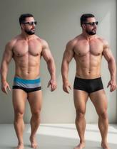 Sunga Masculina Kit verão Adulto Listrada Varias Cores Sunga Masculina Kit verão Adulto Listrada Varias Cores