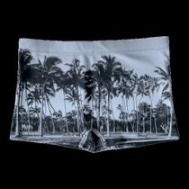 Sunga mash boxer estampada paisagem praia natação