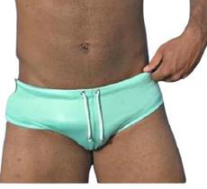 sunga sexy slip com tule transparência na parte de trás