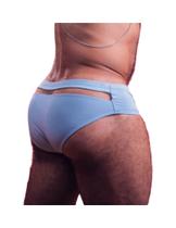 sunga sexy slip com tule transparência na parte de trás