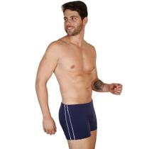 Sunga shorts masculina adulto com listr laterais elástico e cordão de regulagem peça toda forrada -